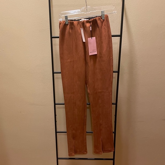 Anthropologie Avec les filles faux suede cropped leggings NWT - Picture 5 of 9